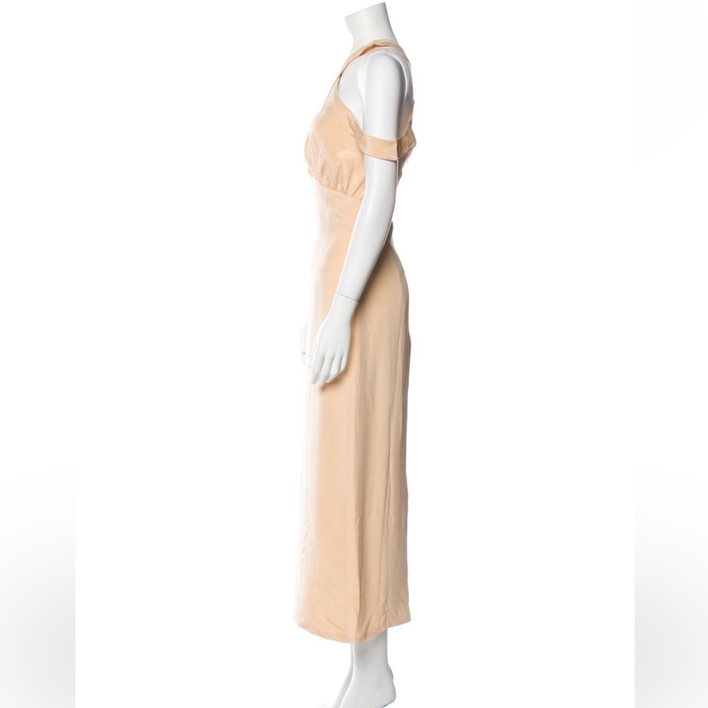 Vivienne Hu Runway Spring V-Neck CutOut Gown Dress Sz 4 Sexy Modern Timeless - Picture 3 of 11